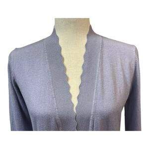 3059 NWT Evolution by Cyrus Women Cardigan Soft Open Scallop Front Stitch Fix